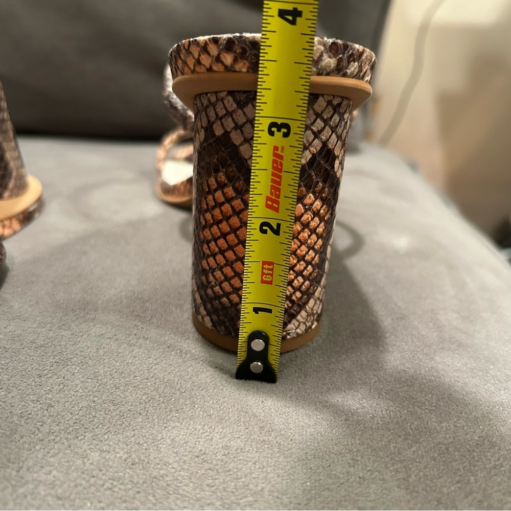 Dolce Vita Noles Snake Print Leather Heeled Women’s Slides Sandals Size 8.5 - Picture 13 of 13